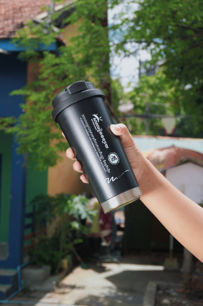 Rabbit School Organization Insulated Tumbler (530ml / 18oz) (Black)